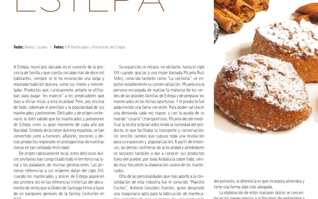 La revista Origen dedica un especial a los mantecados de Estepa