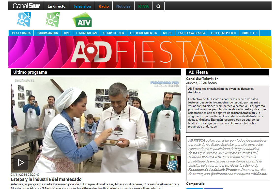 [:es]AD Fiesta de Canal Sur se viene a Estepa de cara a la Navidad [:]