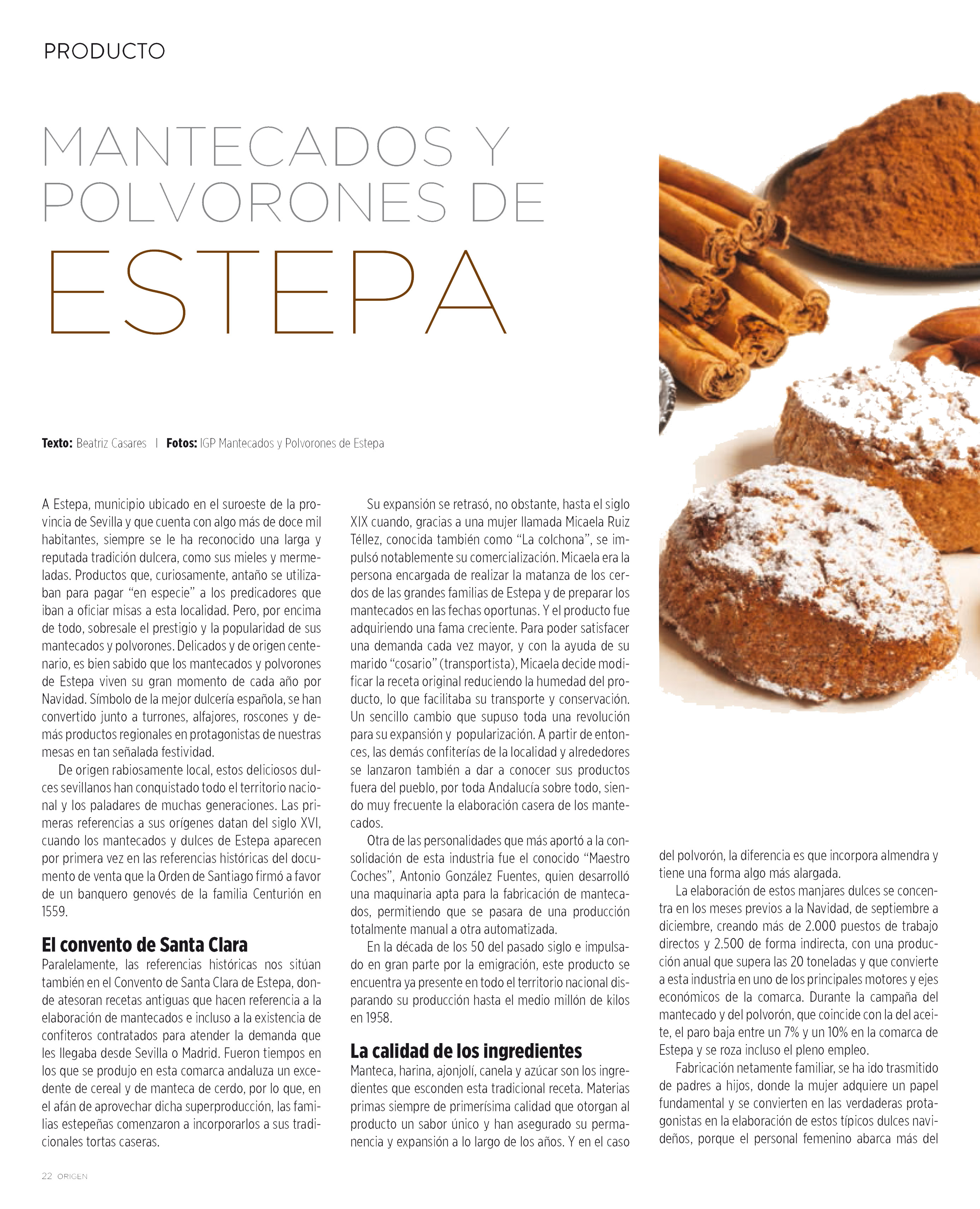 [:es]La revista Origen dedica un especial a los mantecados de Estepa [:]