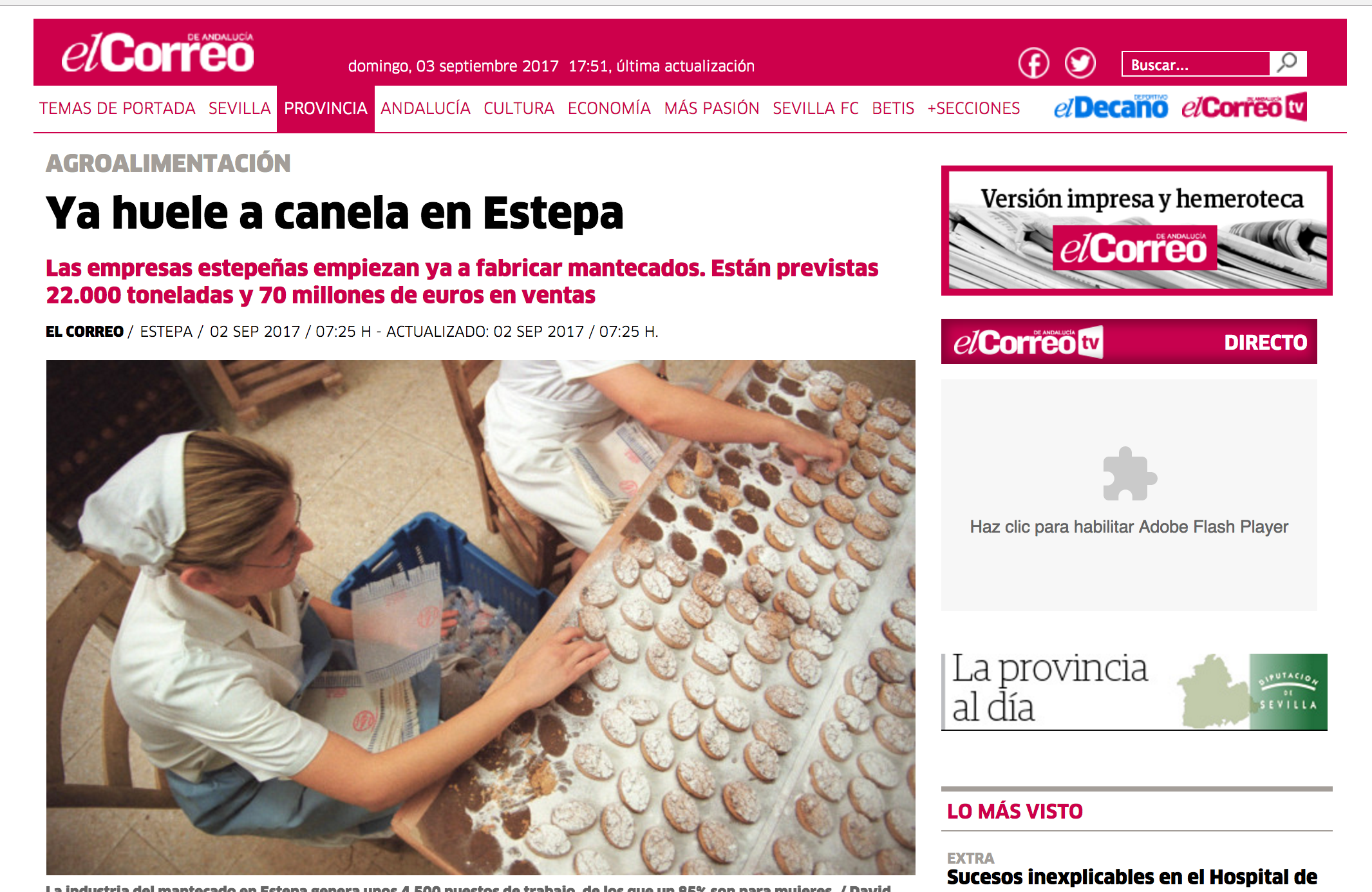 [:es]Cobertura mediática en el comienzo de la campaña de mantecados [:]