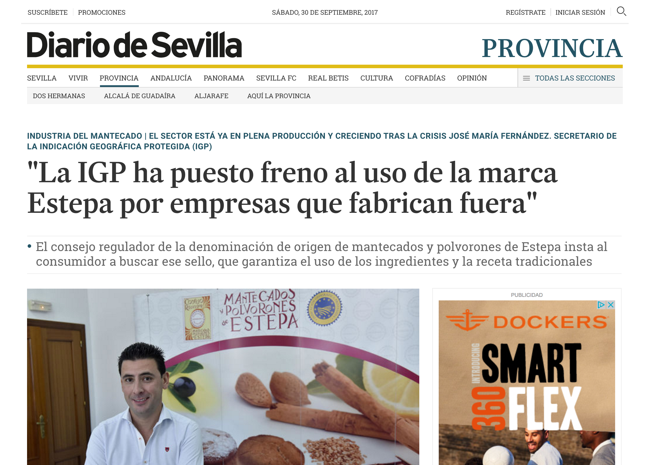 [:es]»La IGP ha puesto freno al uso de la marca Estepa por empresas que fabrican fuera»[:]