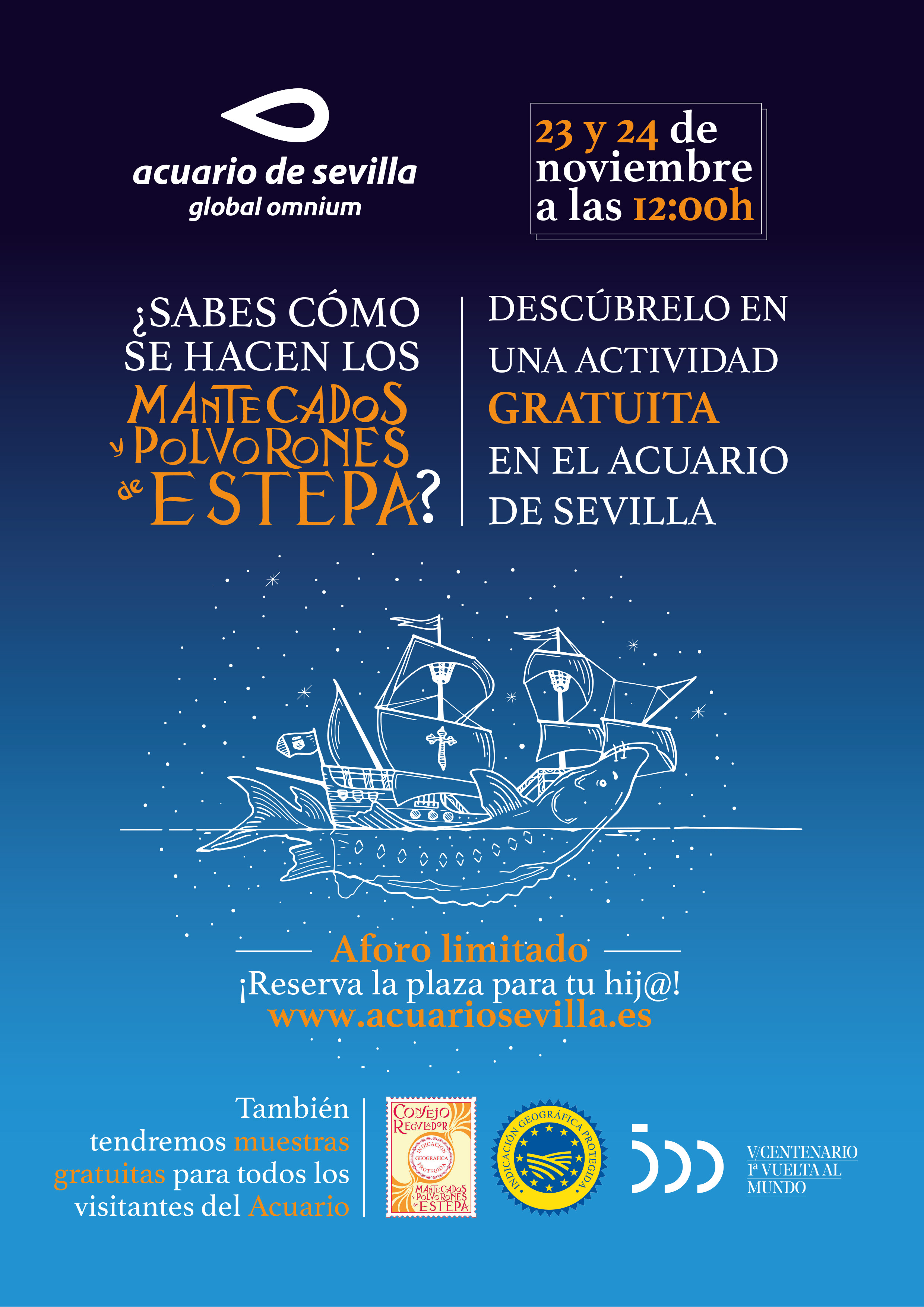 Mantecados de Estepa en el Acuario de Sevilla